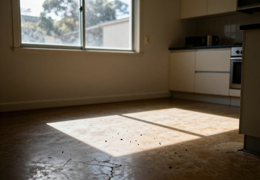 Cockroach infestation in Ambarvale kitchen before treatment